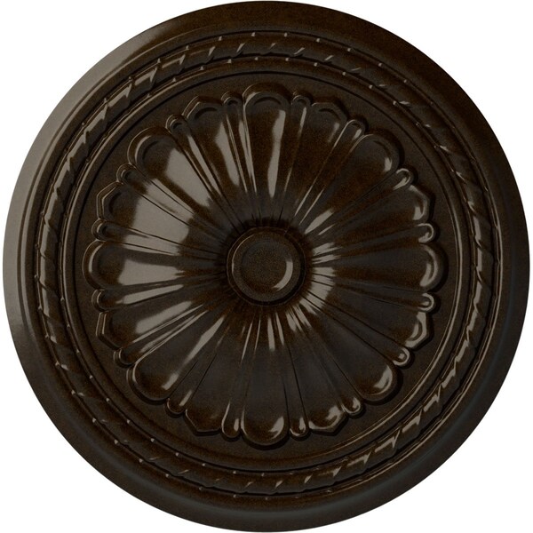 Ekena Millwork Alexa Ceiling Medallion (Fits Canopies up to 2 7/8"), Hand-Painted Bronze, 20 1/2"OD x 1 7/8"P CM20ALBZS - main